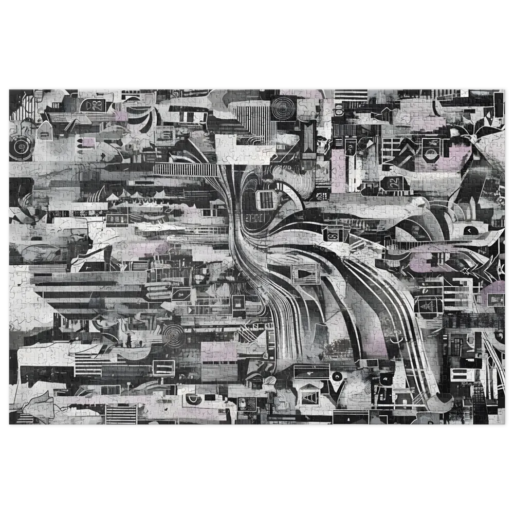 Monochrome City Collage | Jigsaw Puzzles