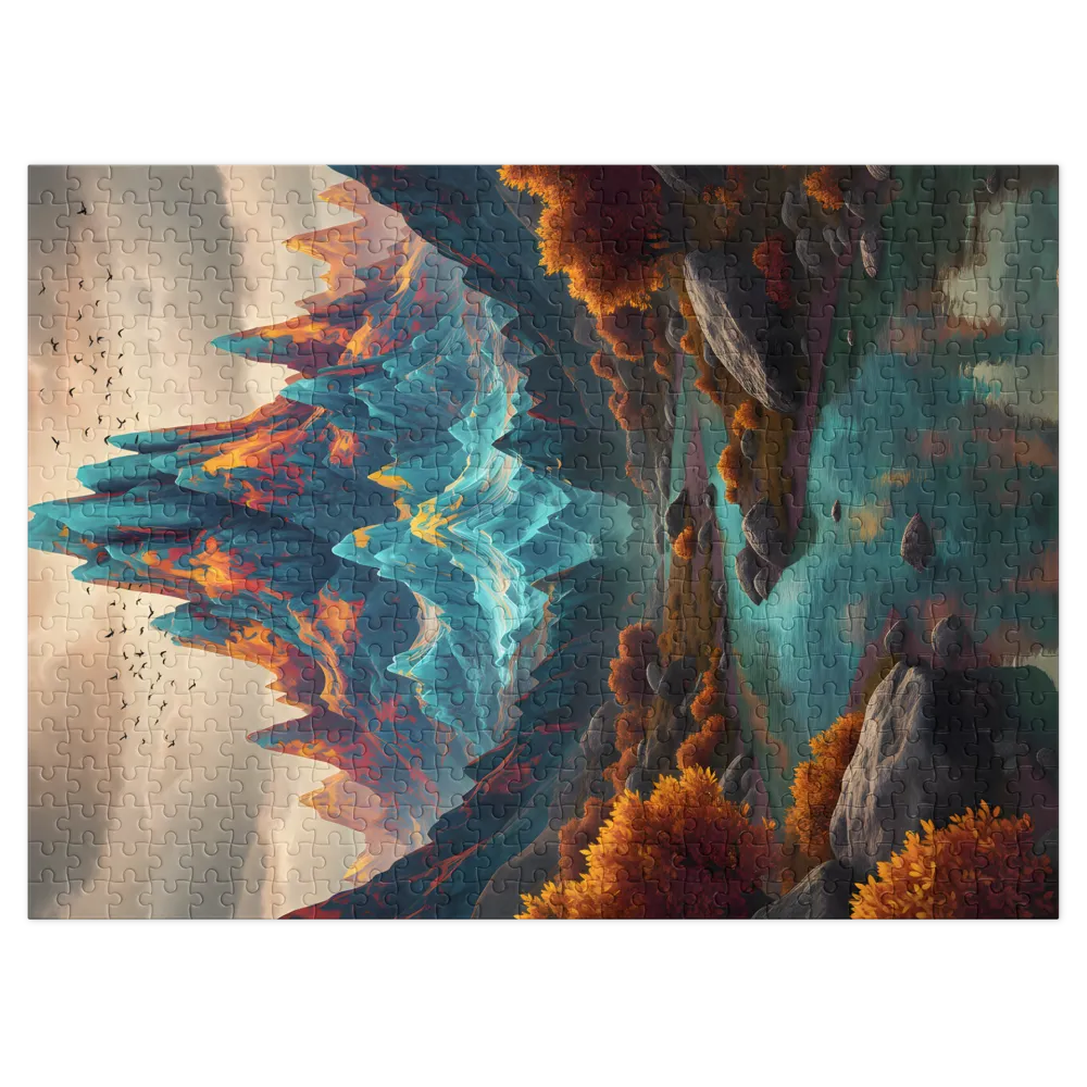 The Azure Peak 
 Jigsaw Puzzle in Tin Box