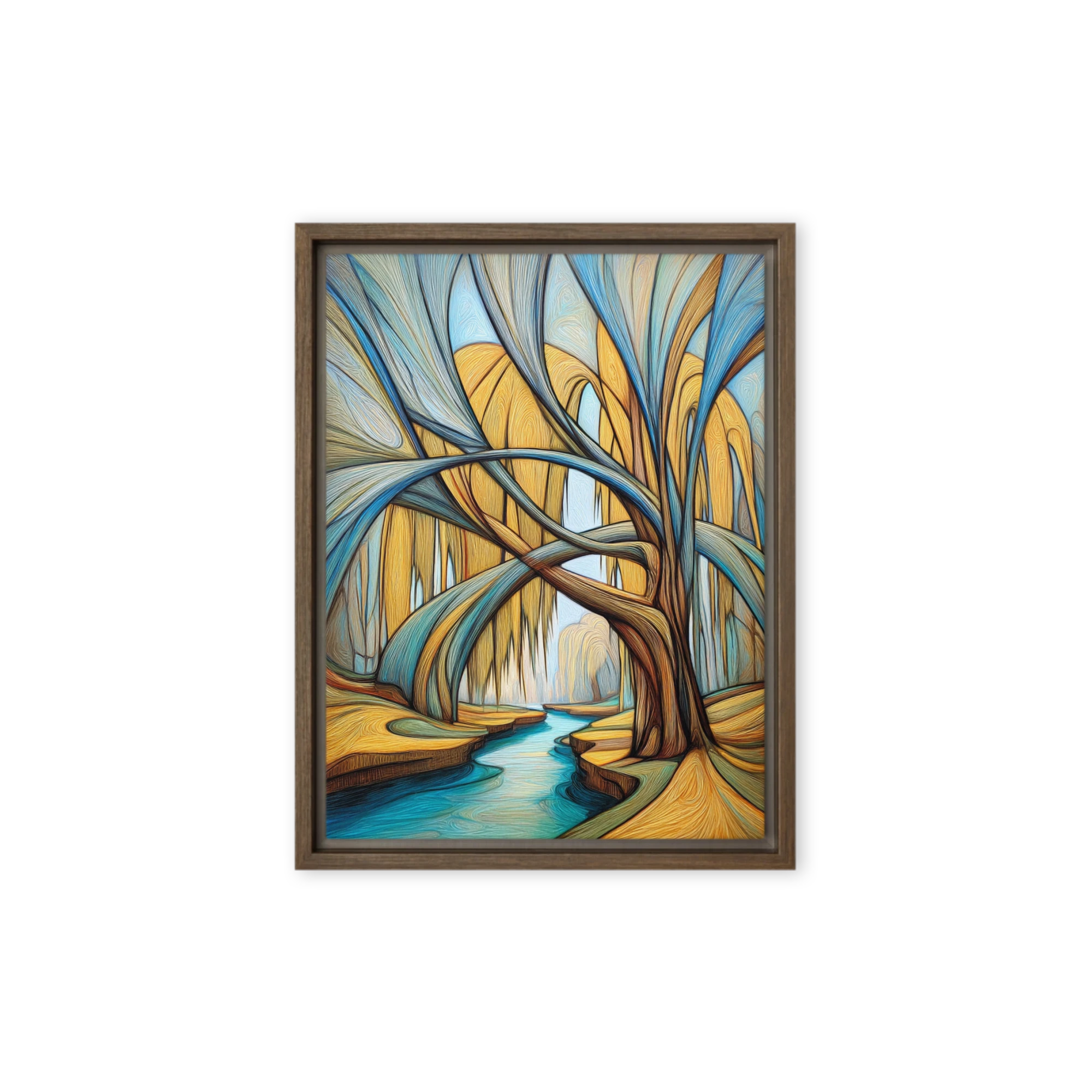 Whispering Willows by the Stream | Art Print