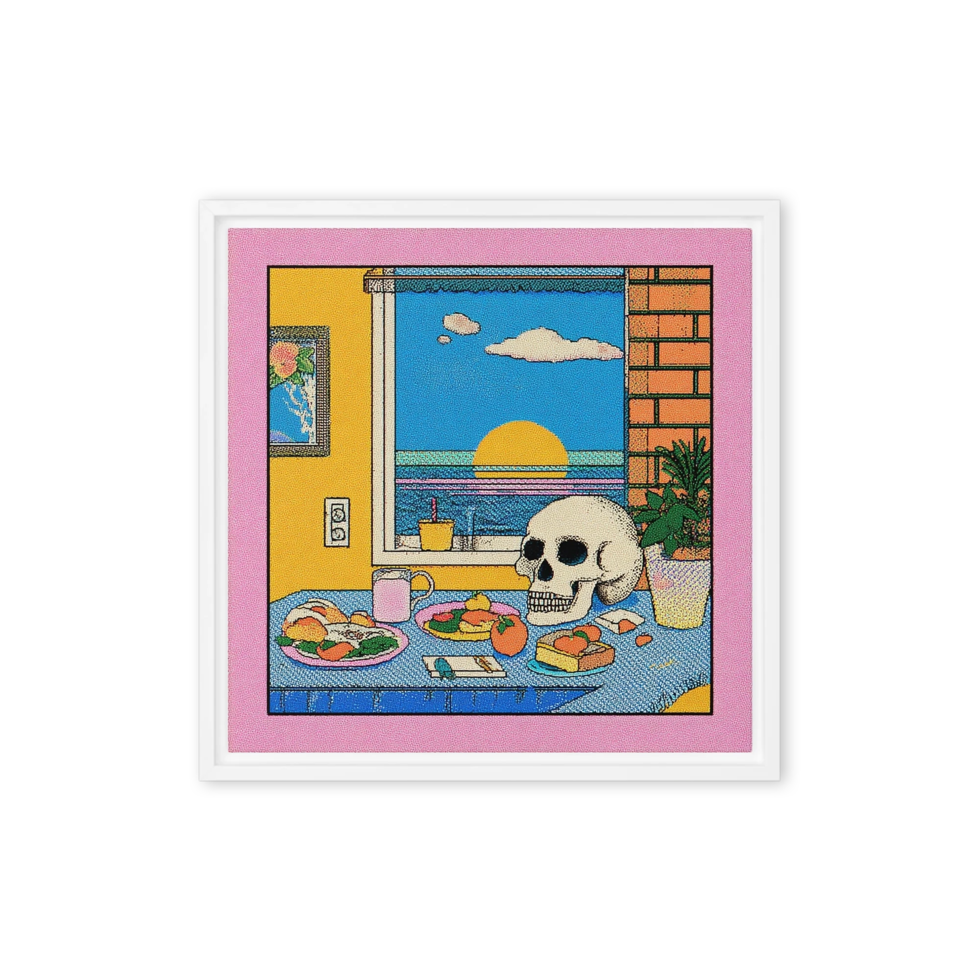 Still Life with Sunset and Skull