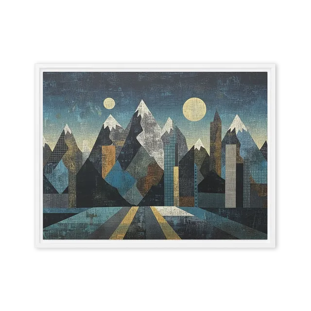 Lunar Peaks, Urban Depths | Art Print