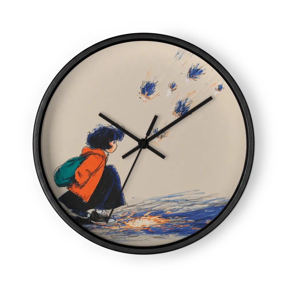Falling Sparks | Wall Clock