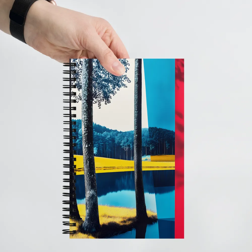 Abstract Color Bloc Landscape 
 Spiral Notebook | 140 pages