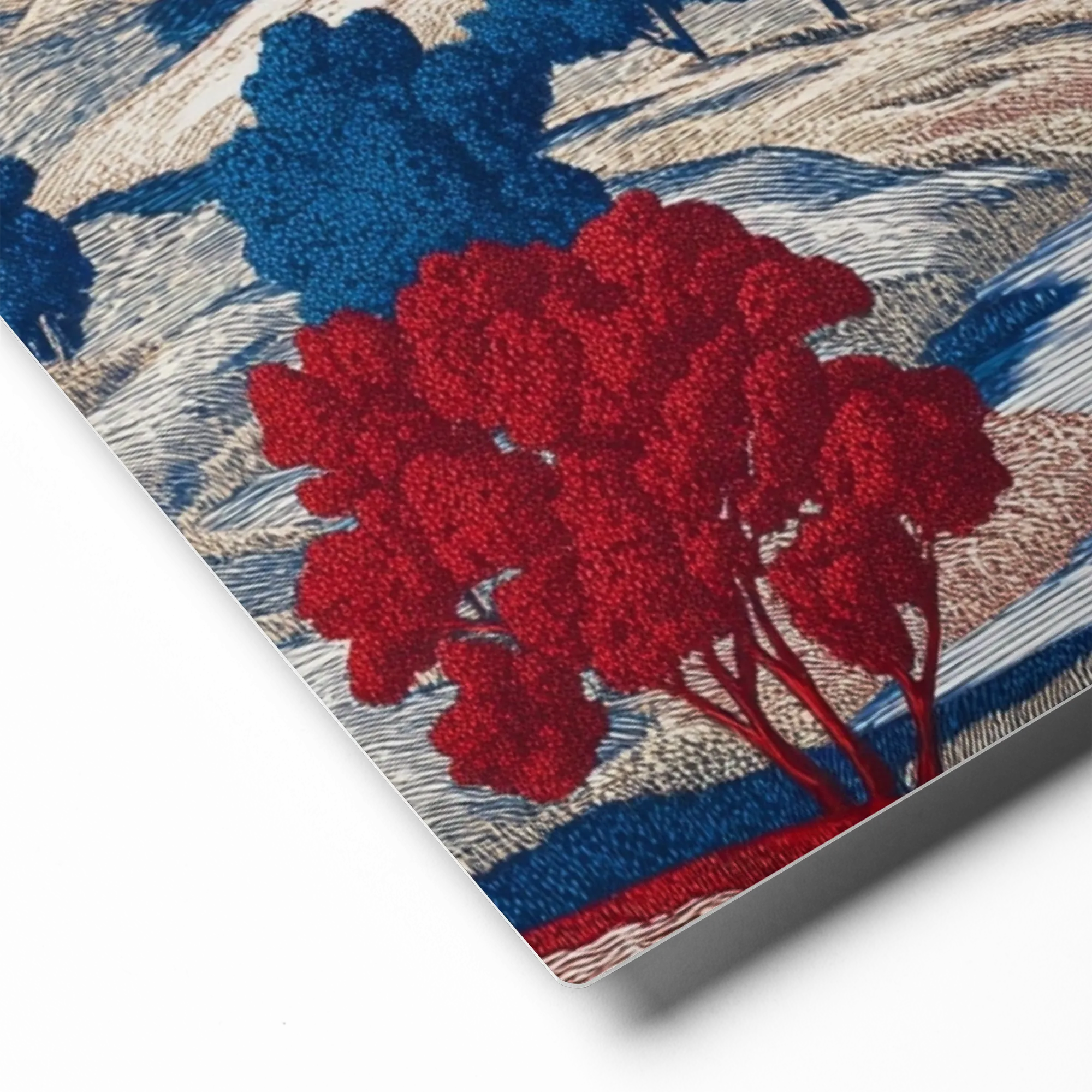 Crimson Foliage in Blue Hills | Art Print