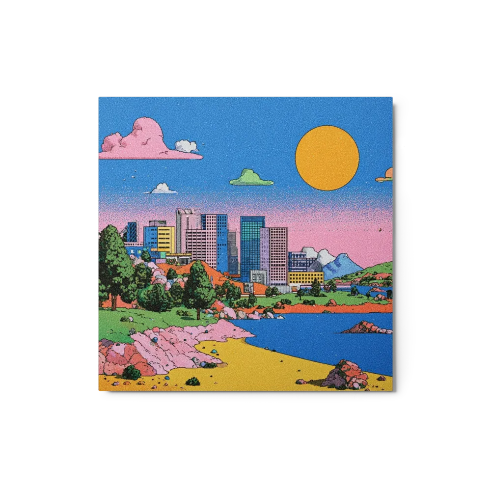 Sun Over Coastal City
