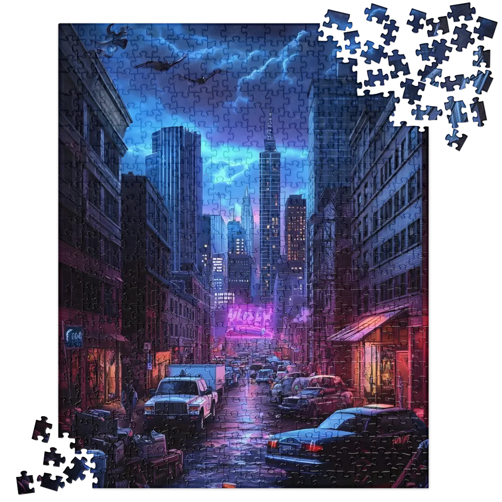 Neon Dystopia Reverie 
 Jigsaw Puzzle