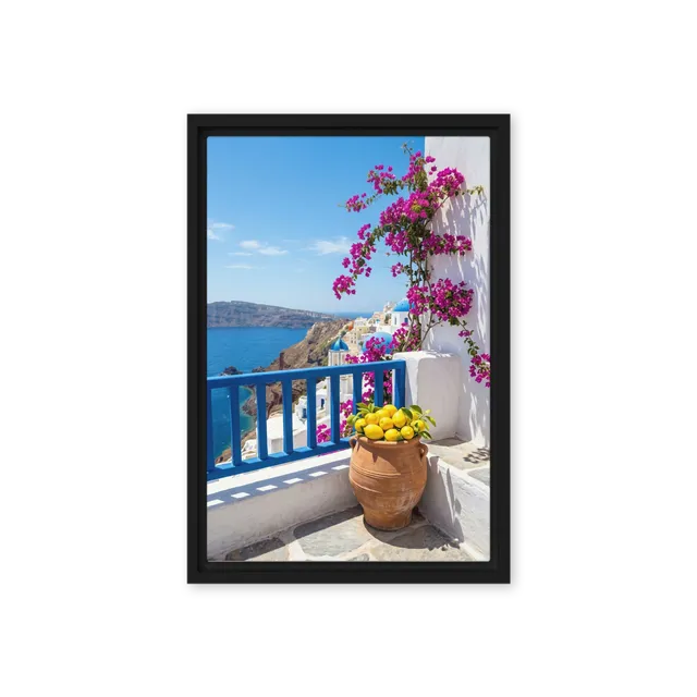 Mediterranean Bougainvillea Balcony | Art Print
