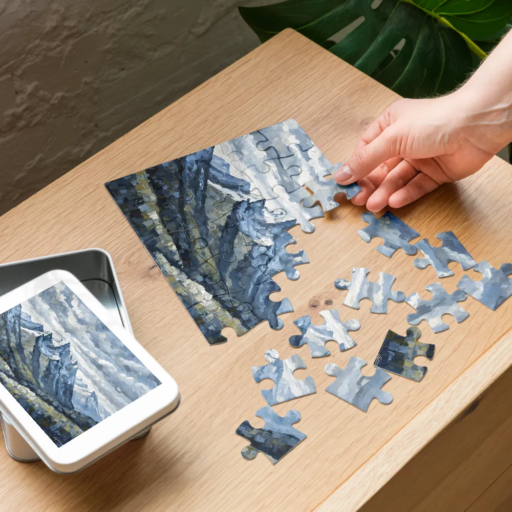 Alpine Impasto Majesty 
 Jigsaw Puzzle in Tin Box