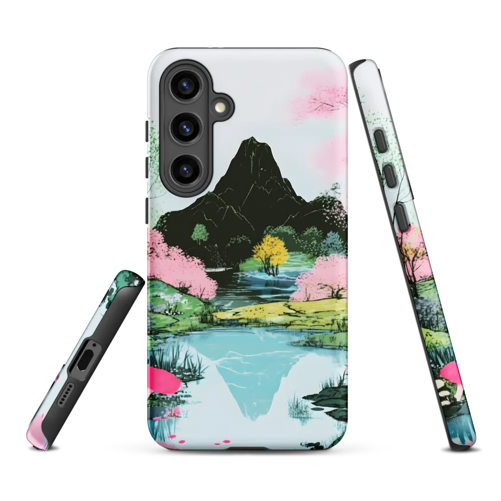 Serene Landscape with Mountain and Lake | Phone Case