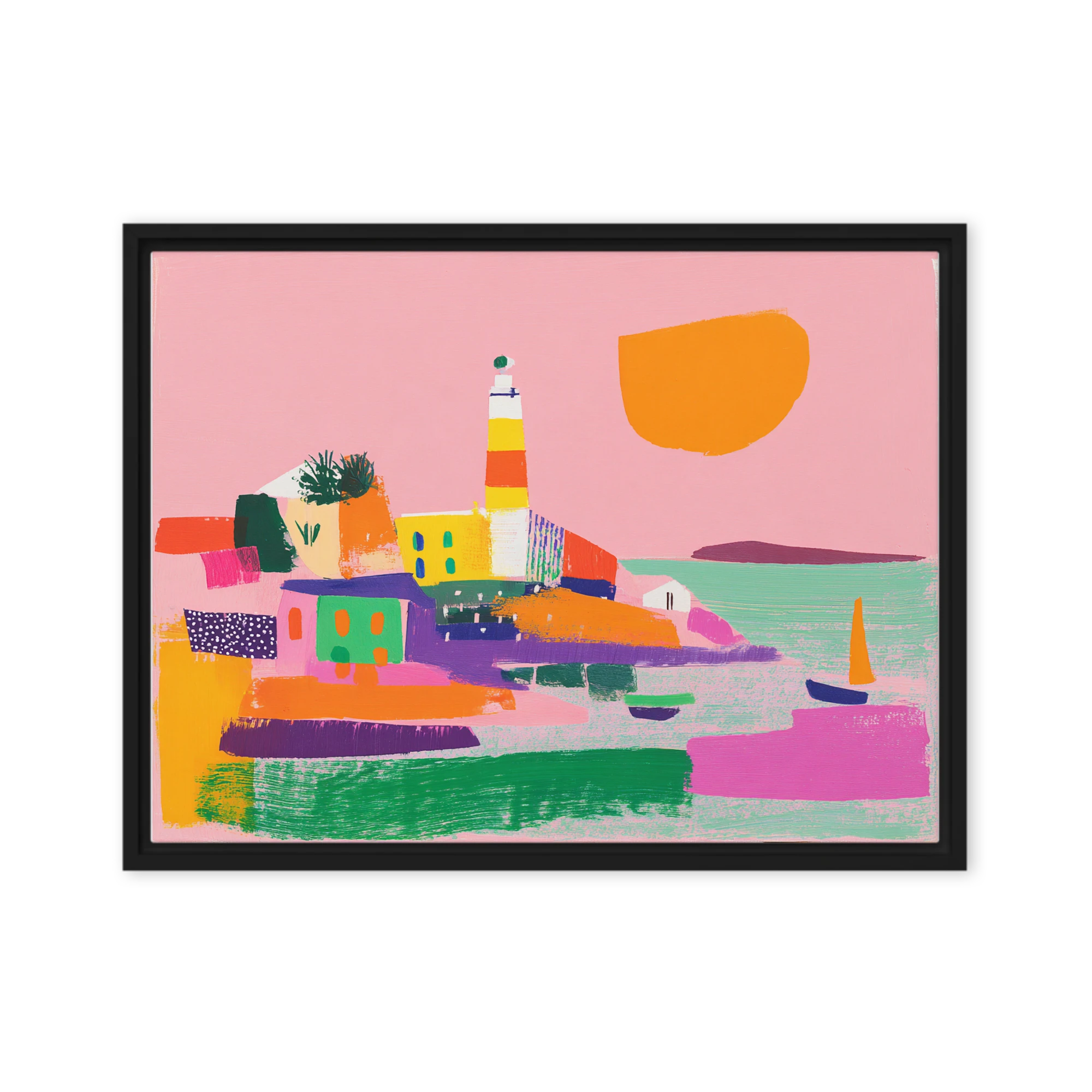 Sunlit Coastal Haven | Art Print