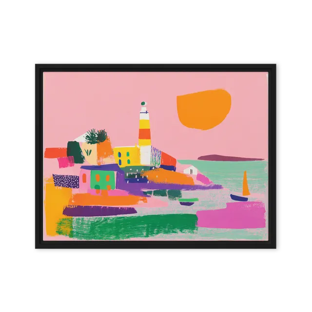 Sunlit Coastal Haven | Art Print