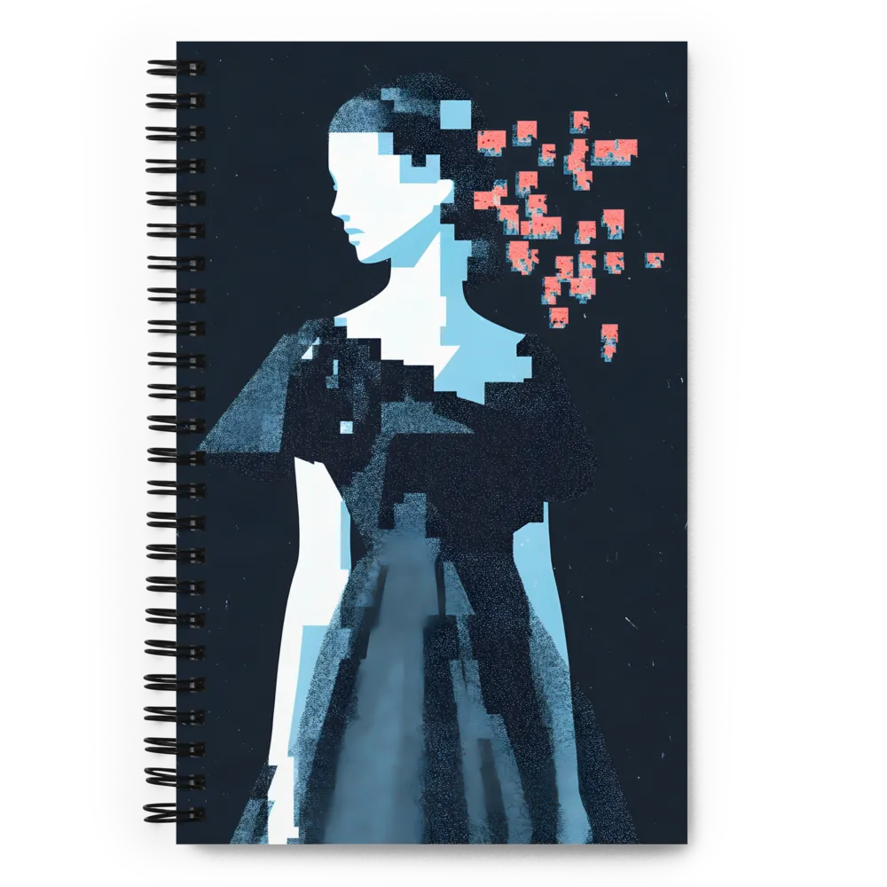 Digital Fragmentation Portrait 
 Spiral Notebook | 140 pages