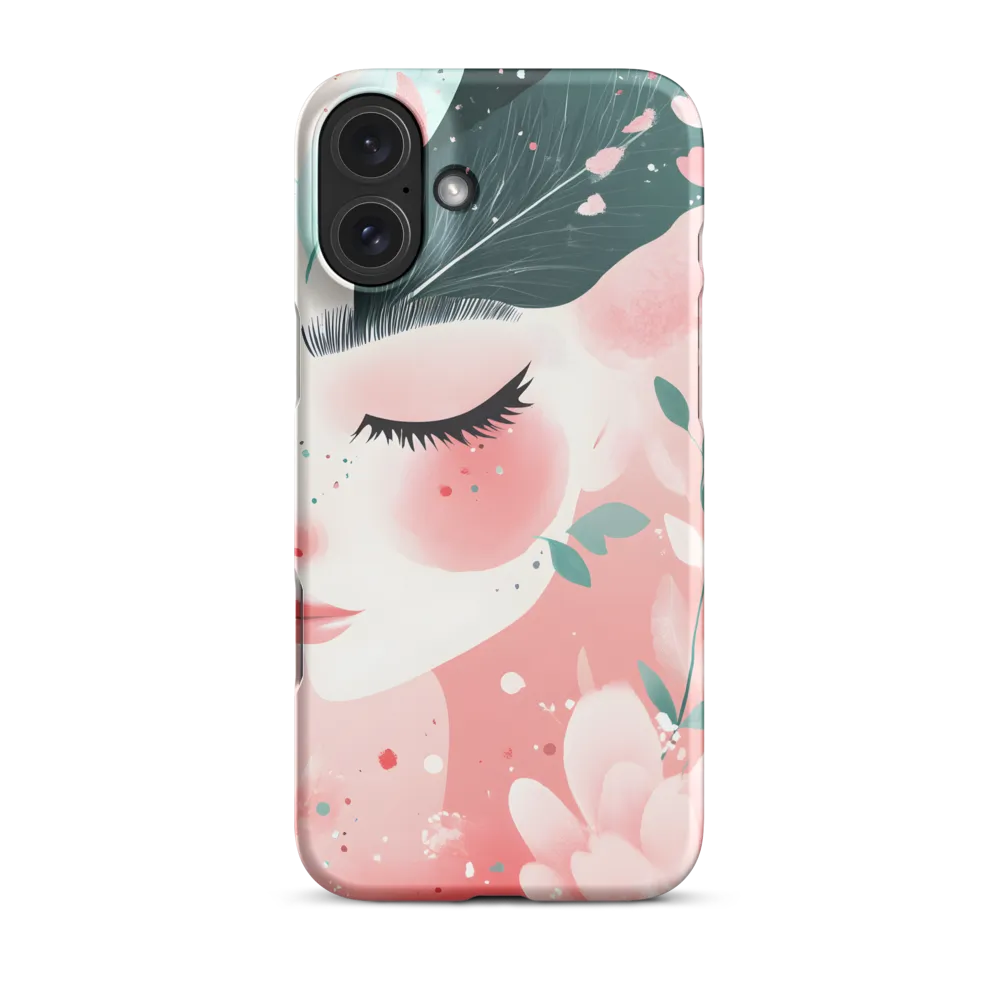 Floral Female Portrait | Phone Case