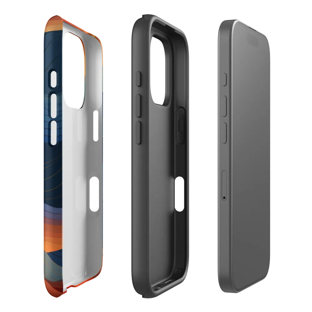 Abstract Landscape with Waves and Sunset | Phone Case