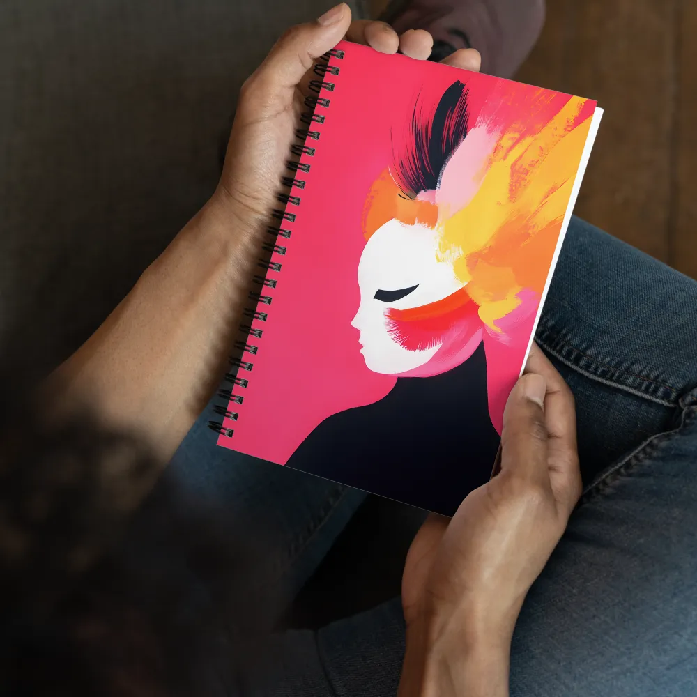 Vibrant Brushstroke Portrait 
 Spiral Notebook | 140 pages