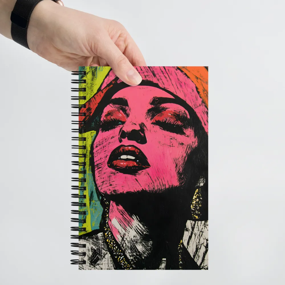 Expressionist Pink Portrait 
 Spiral Notebook | 140 pages