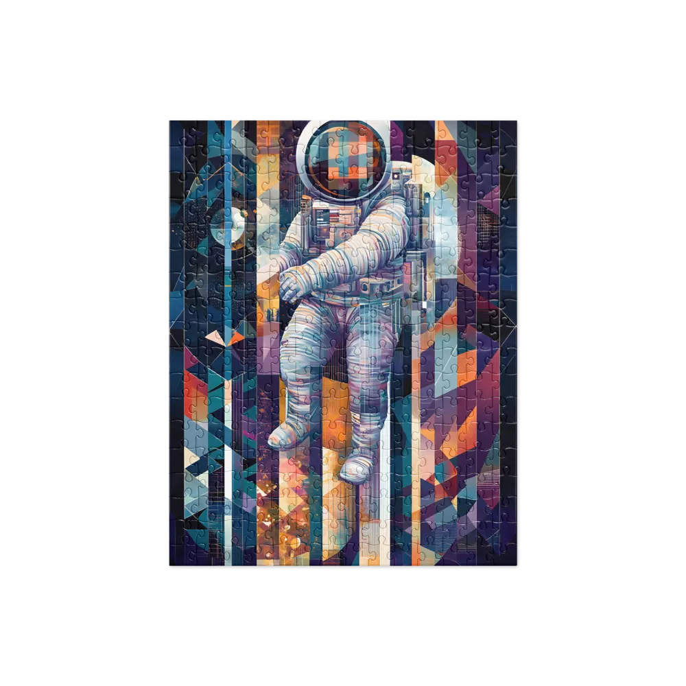 Cosmic Mosaic Astronaut 
 Jigsaw Puzzle in Tin Box