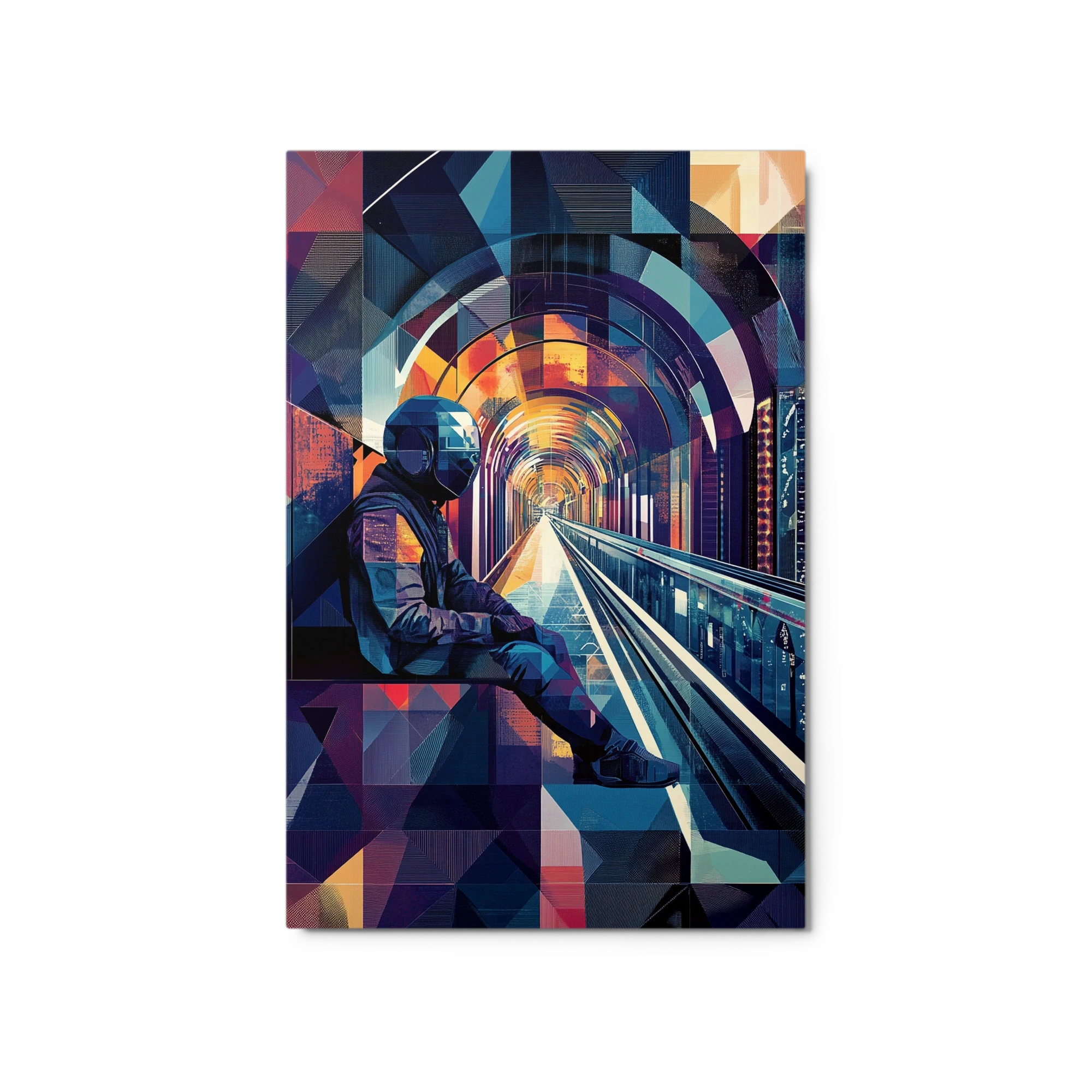 Space Traveler in Geometric Urban Tunnel
