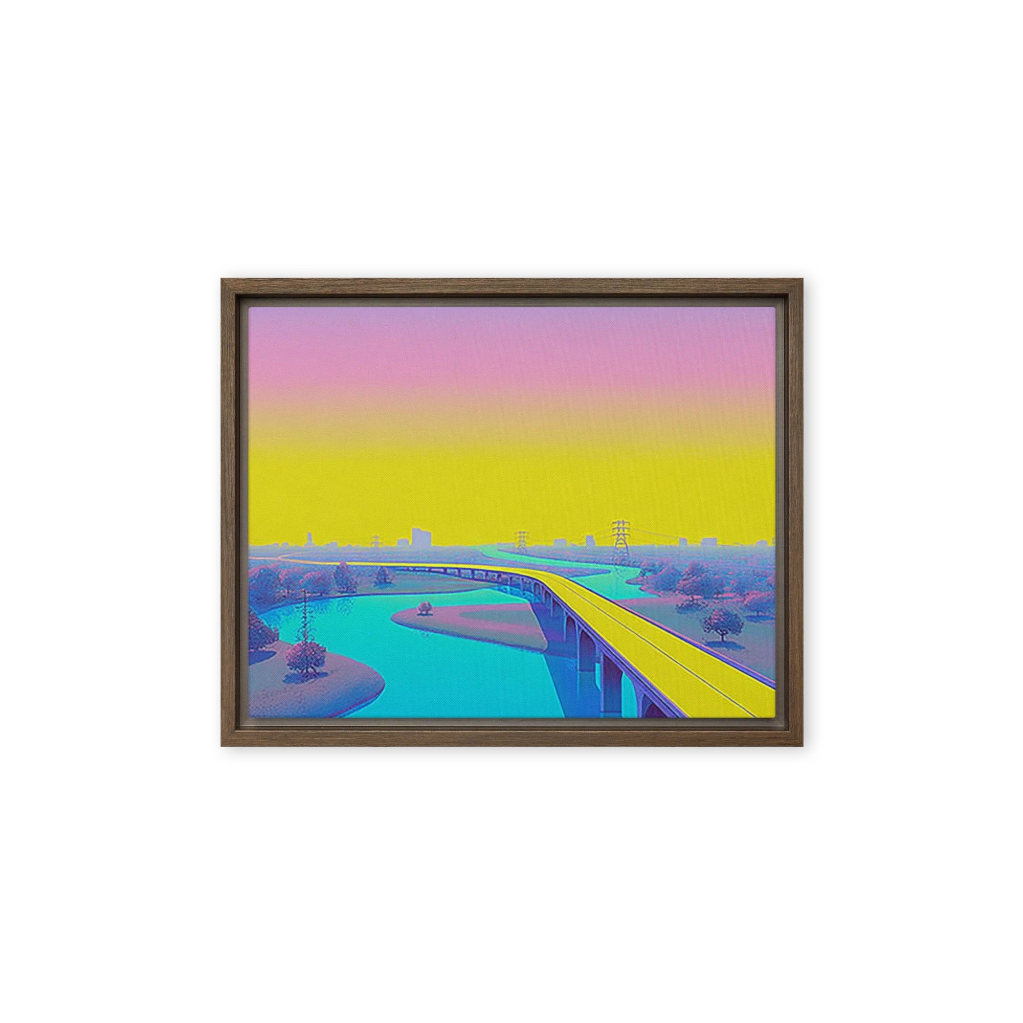 Sunset Highway Over River