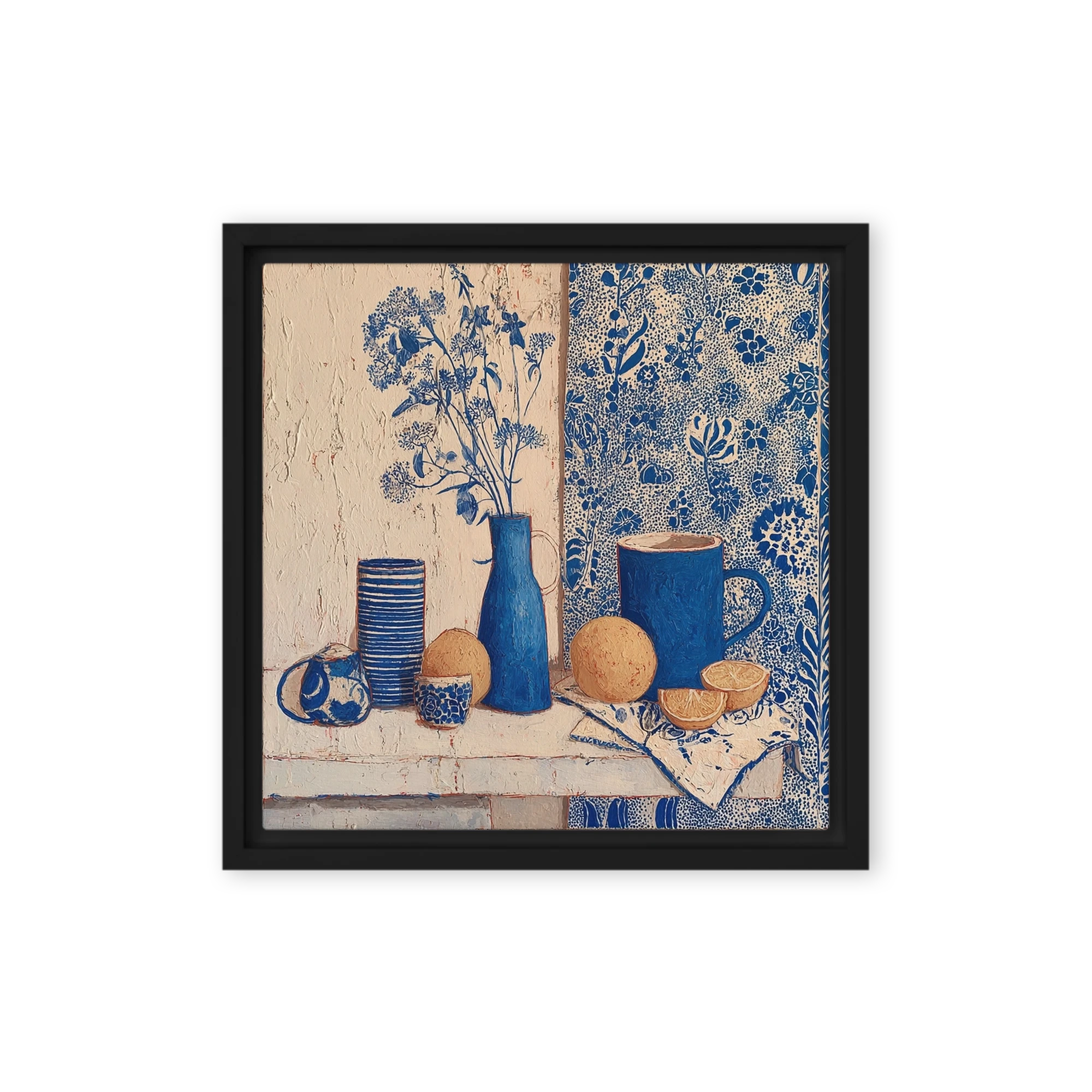 Blue Ceramics Still Life