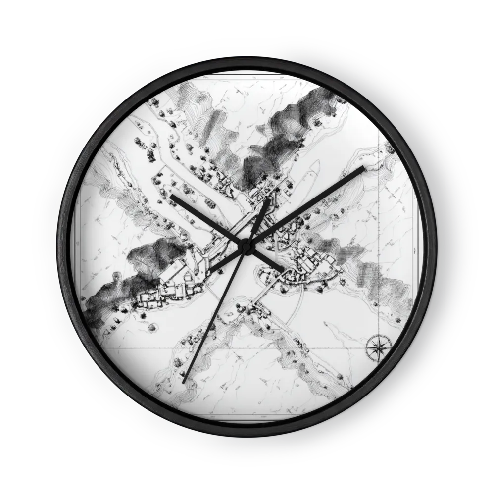 Topographic Site Map | Wall Clock