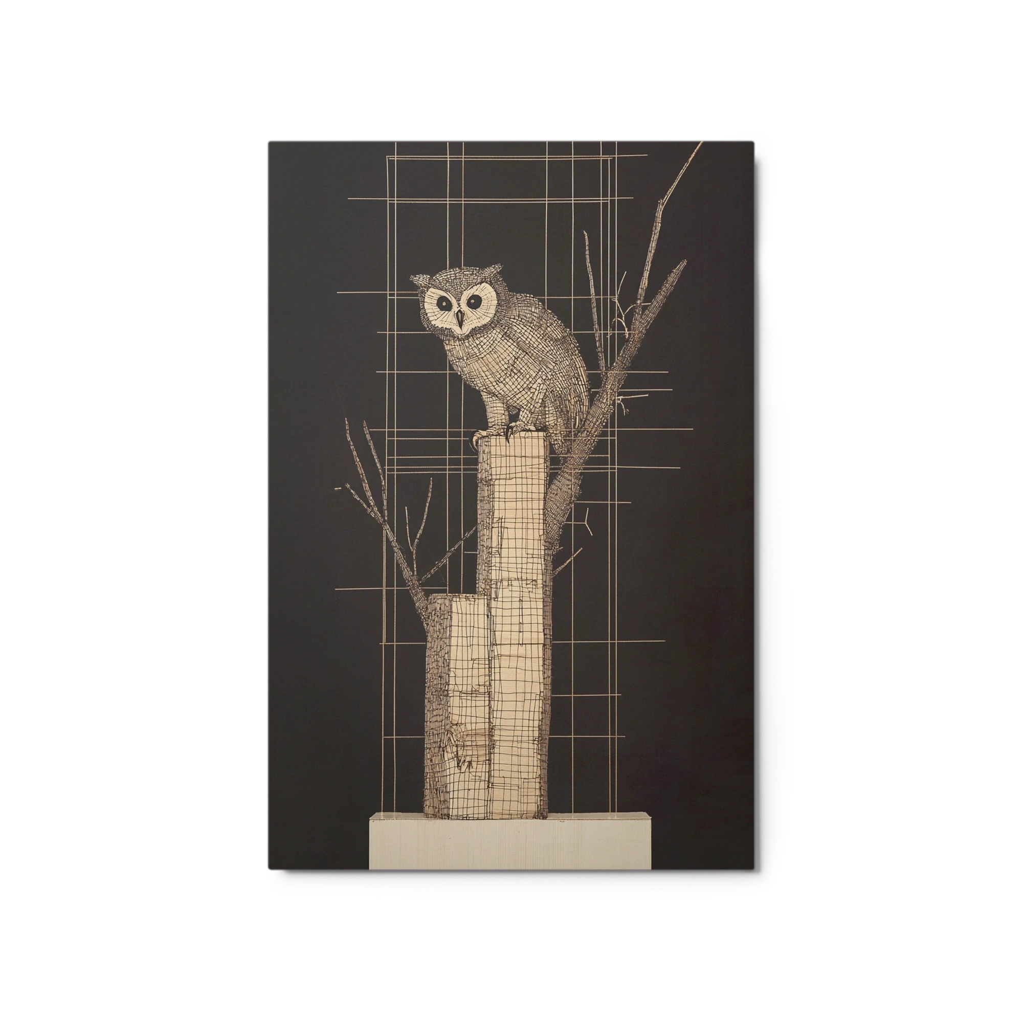 Geometric Owl Sculpture