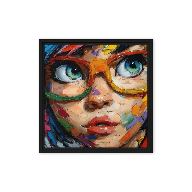 Chromatic Knife Portraits Wall Art — Vivid Expressions