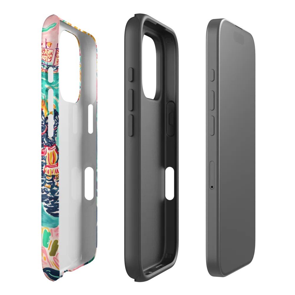 Battle Scene with Ships and Flames | Phone Case