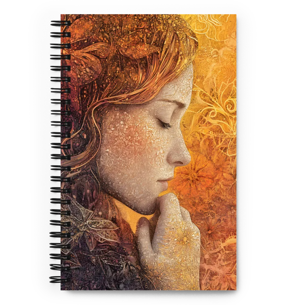 Golden Floral Dream 
 Spiral Notebook | 140 pages