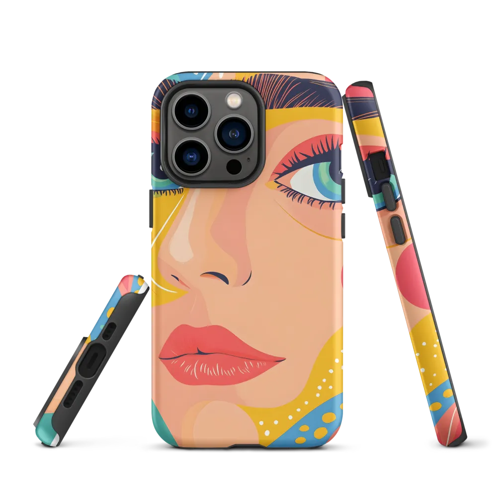 Stylized Portrait in Bold Colors | Phone Case