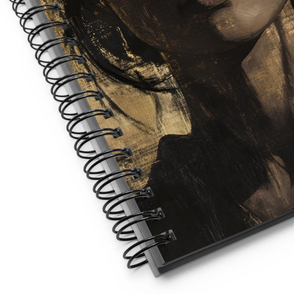 Gilded Shadow Portrait 
 Spiral Notebook | 140 pages