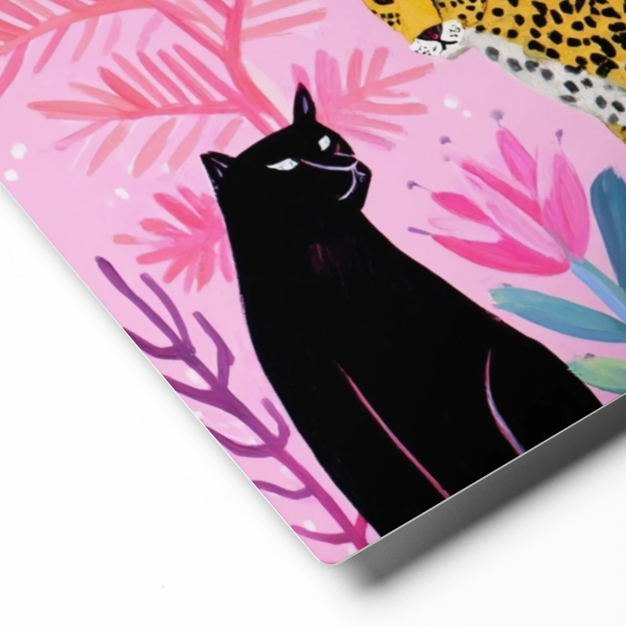 Pink Jungle Leopard and Panther | Art Print