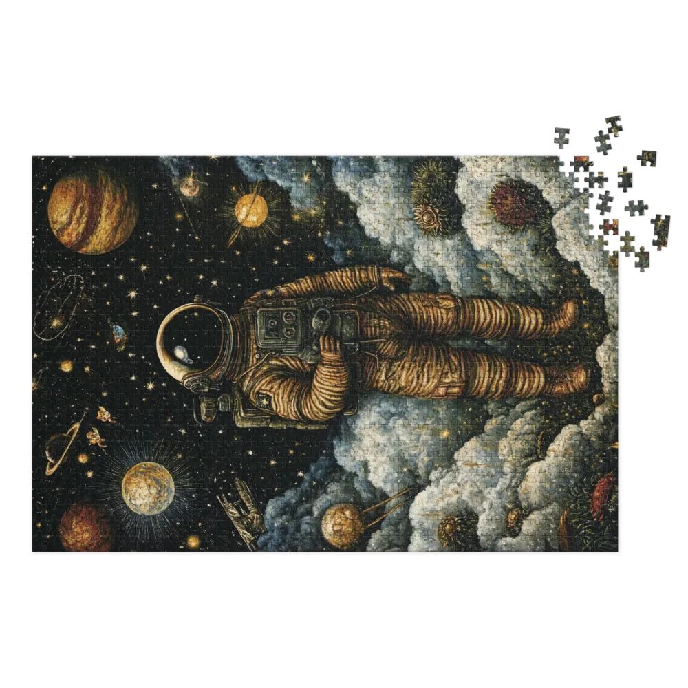 Astronaut in Cosmic Landscape | Jigsaw Puzzle (252/520 pieces)