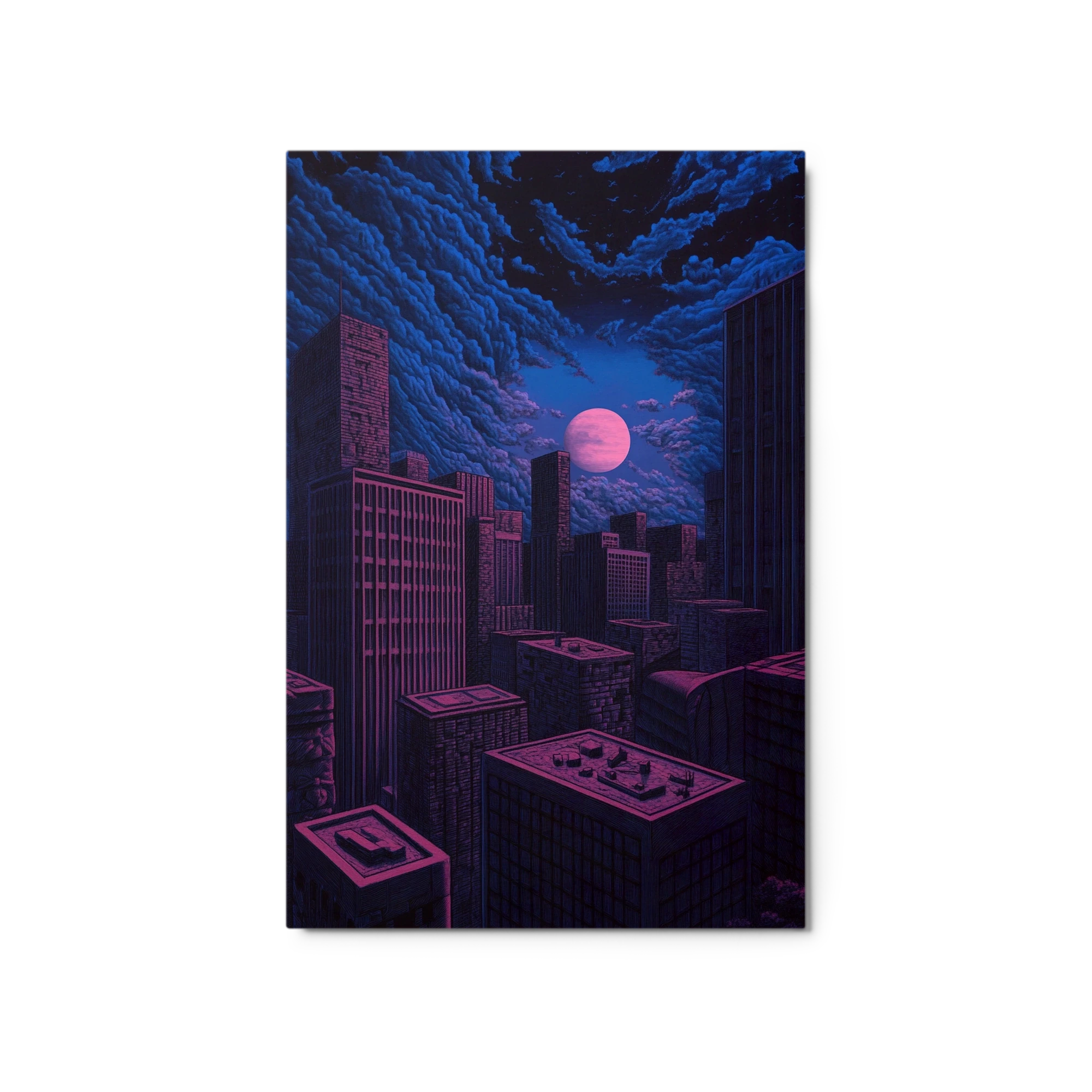 Surreal Cityscape at Night