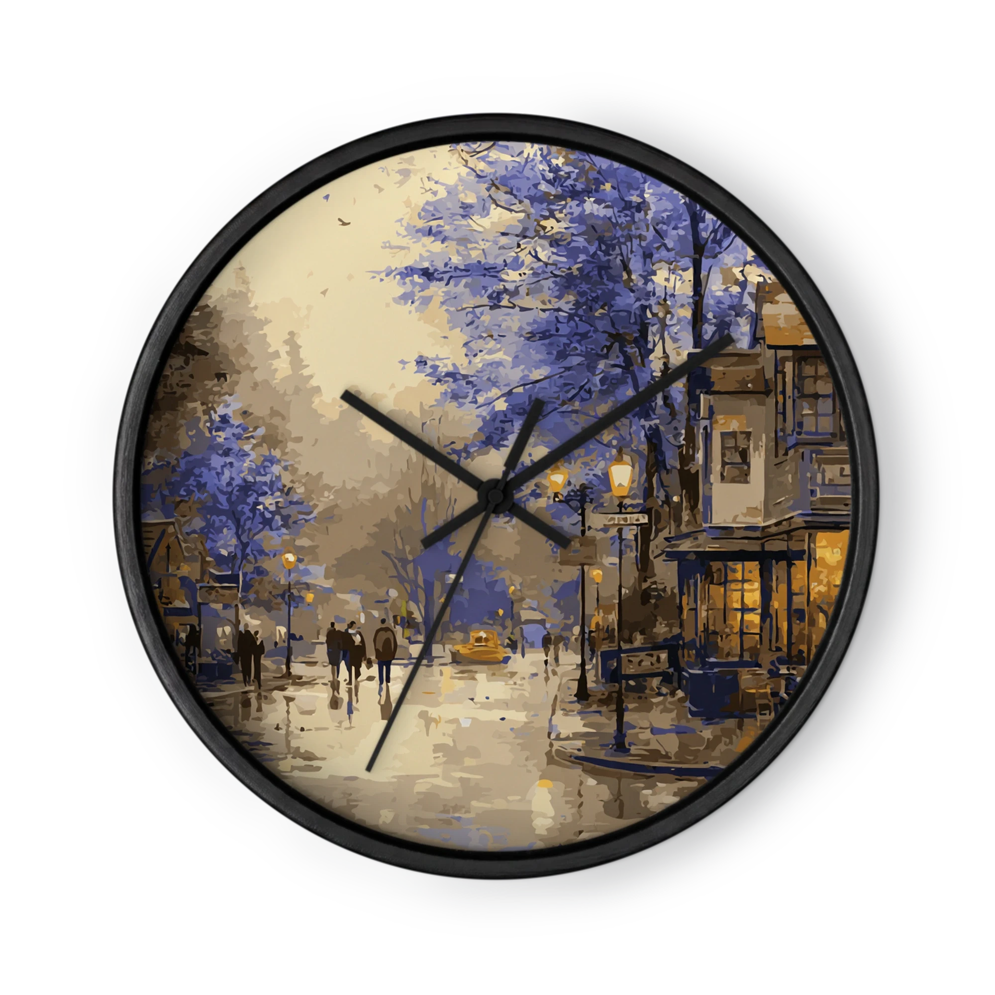 Old City Streets In Violet Blue — Rain-Wet Boulevards