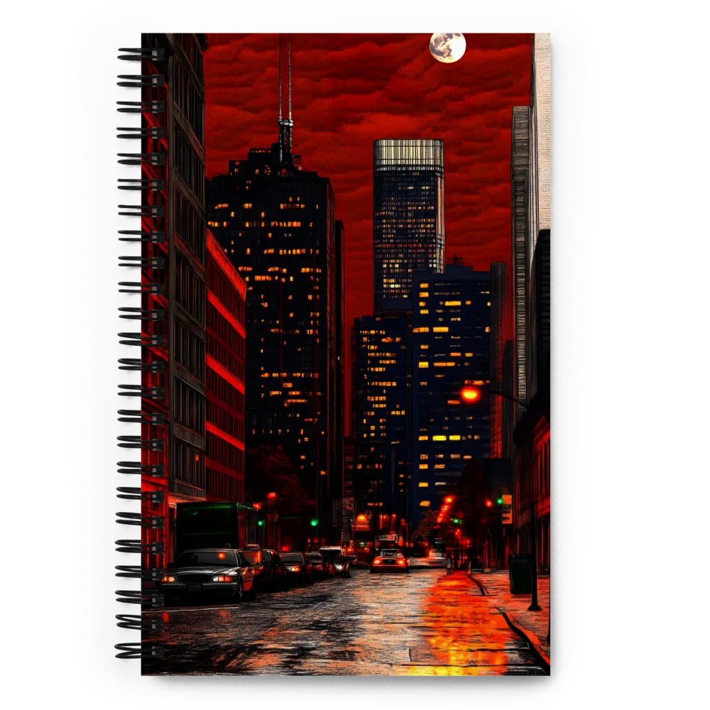 Crimson City Nocturne 
 Spiral Notebook | 140 pages