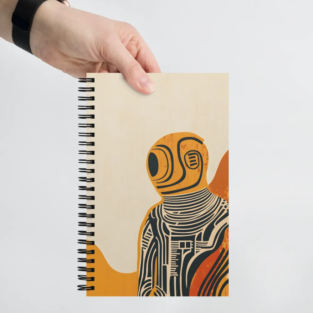 Retro-Futuristic Astronaut 
 Spiral Notebook | 140 pages