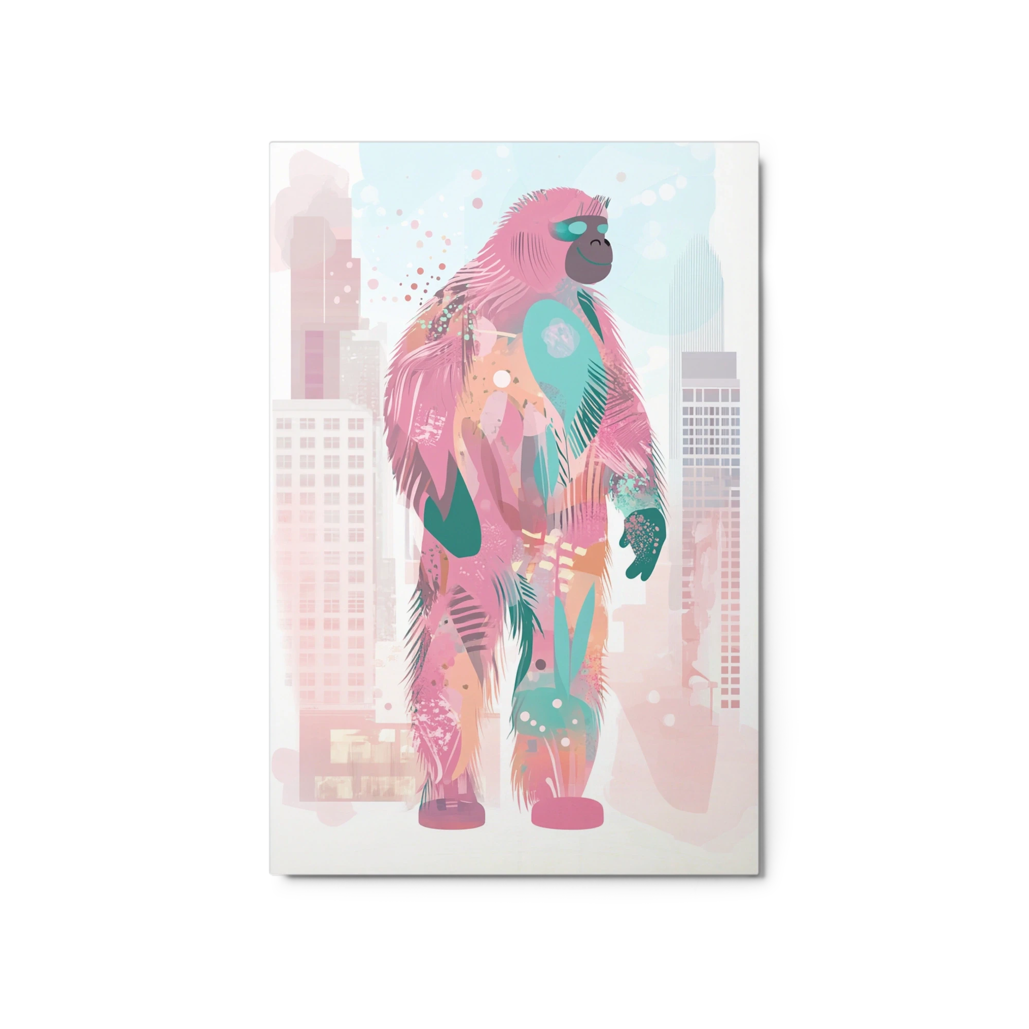 Stylized Gorilla in Urban Landscape