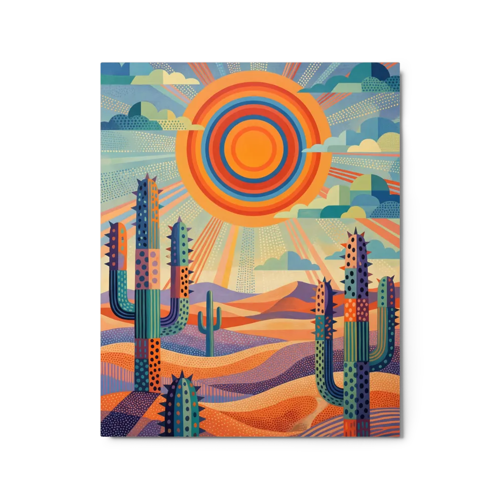 Concentric suns and patterned fauna — Halftone stippling