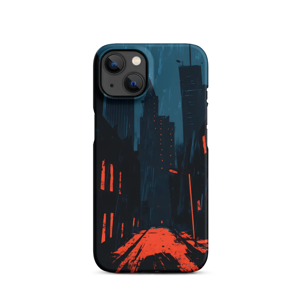 Dramatic Cityscape in Red and Blue | Phone Case