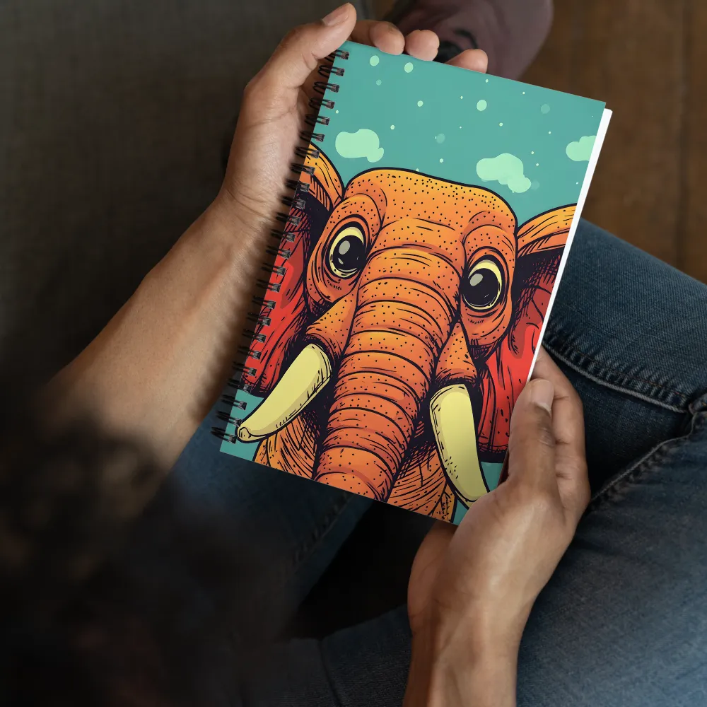 Teal Sky Elephant 
 Spiral Notebook | 140 pages