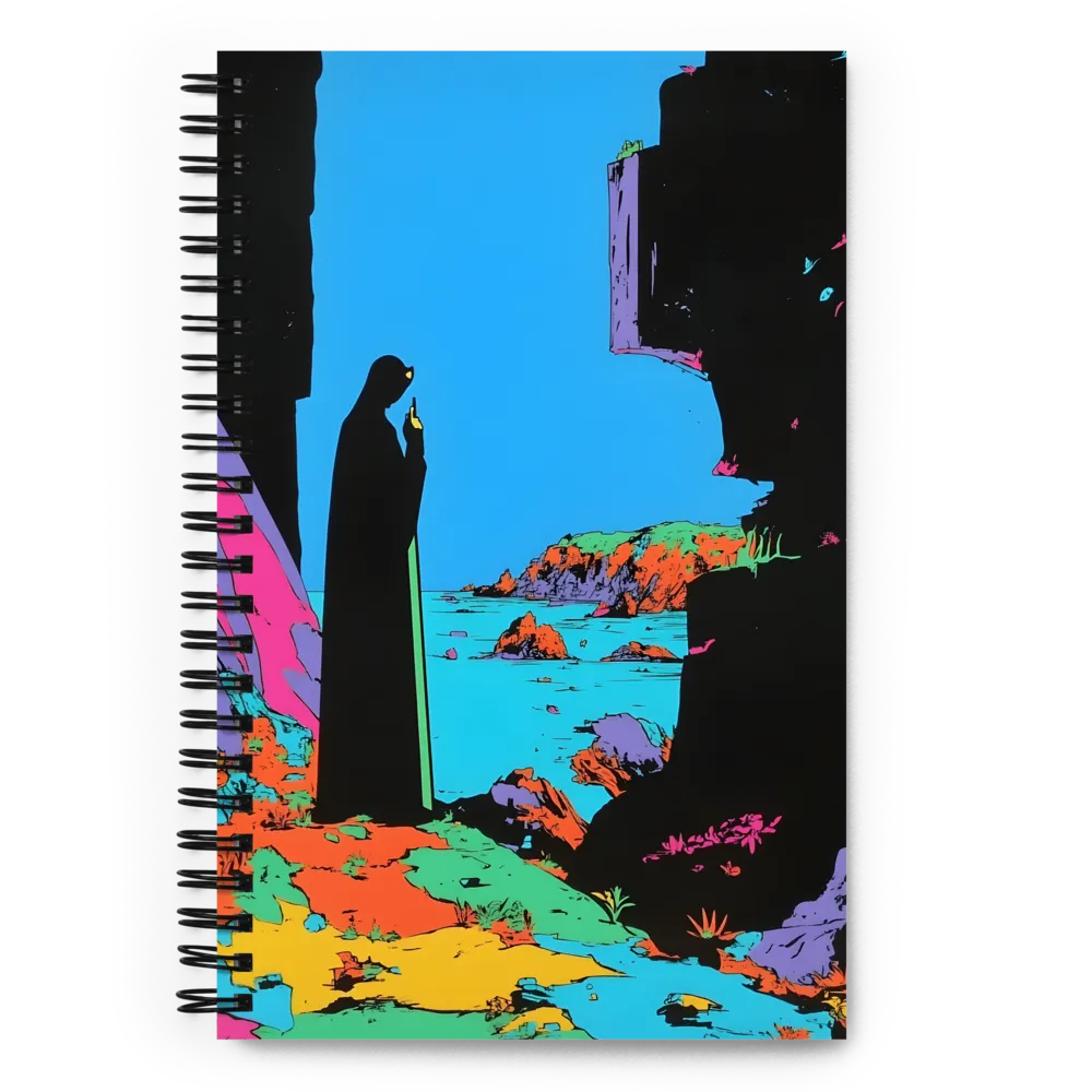 The Watcher of Neon Shores 
 Spiral Notebook | 140 pages
