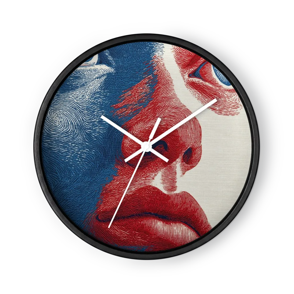 Tricolor Expressive Portrait | Wall Clock
