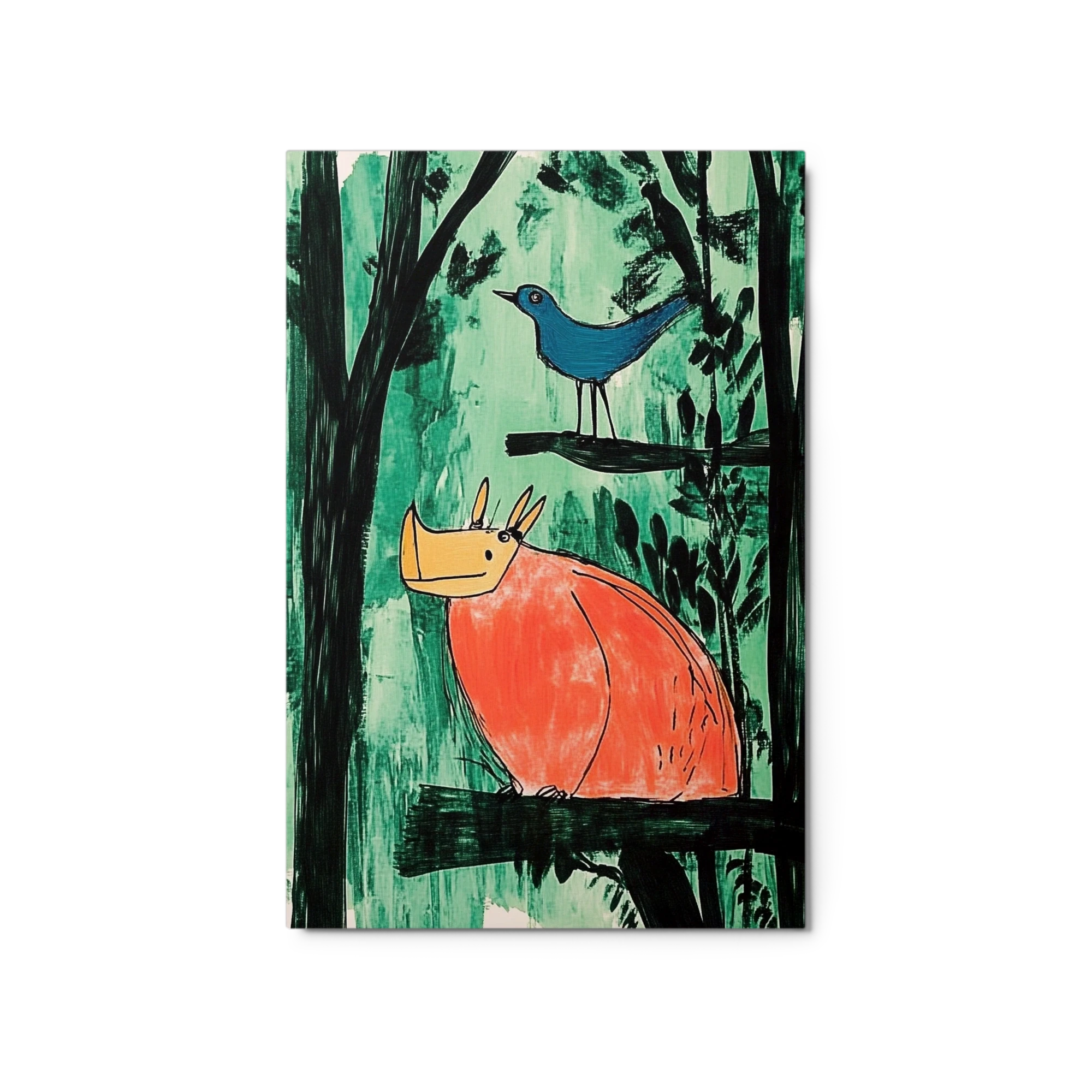 Whimsical Animal and Bird Illustration
