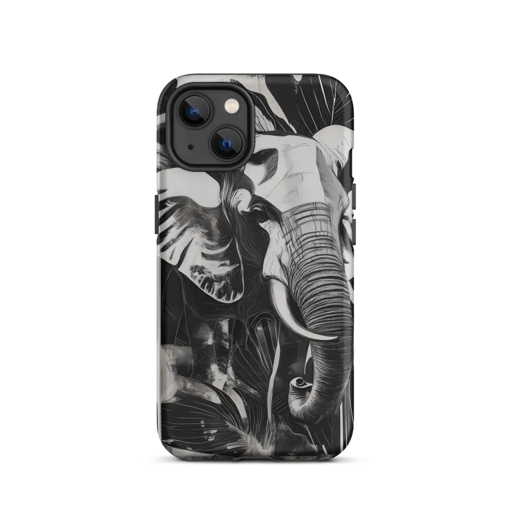 Elephant Botanical Line Drawing | Phone Case