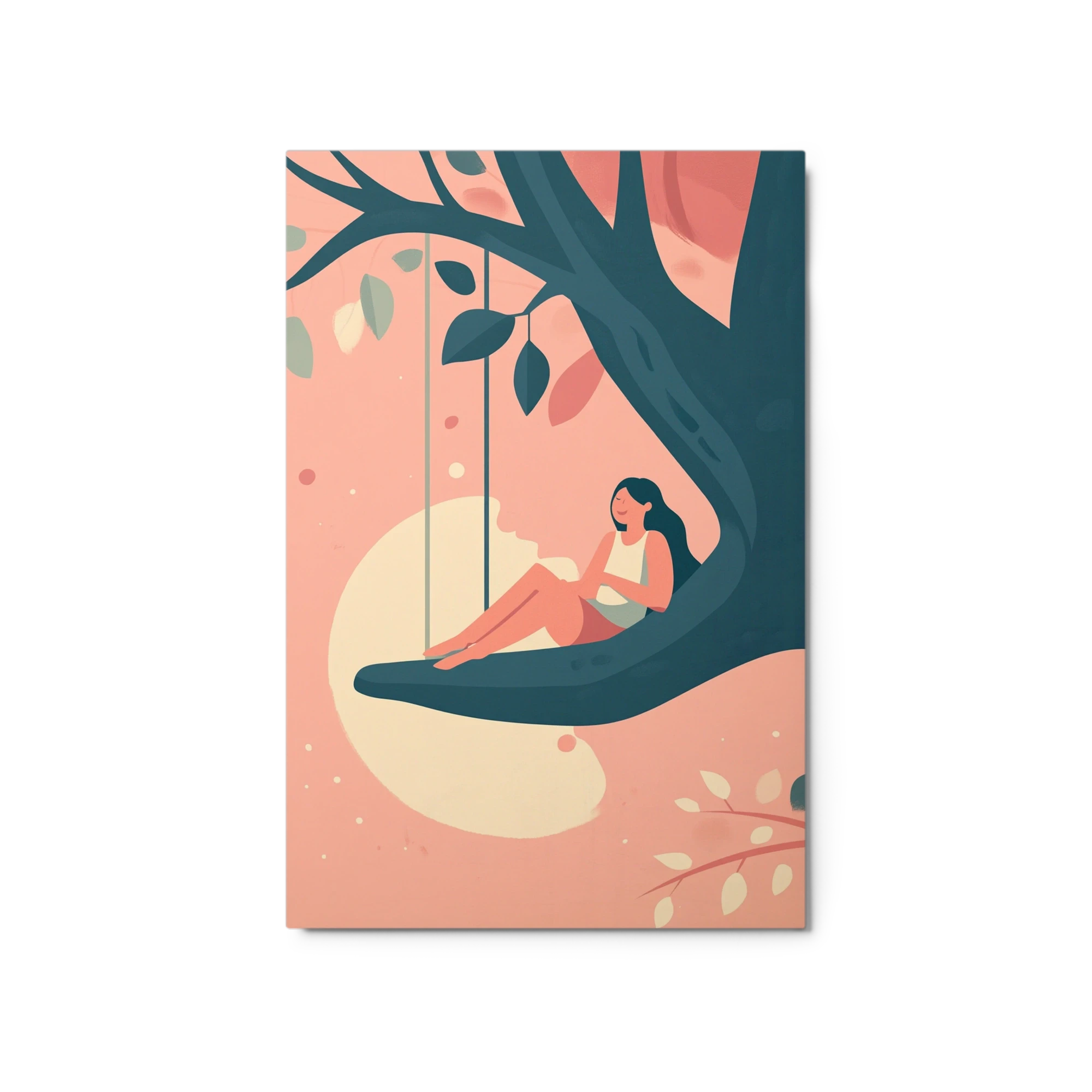 Woman on Swing in Tree