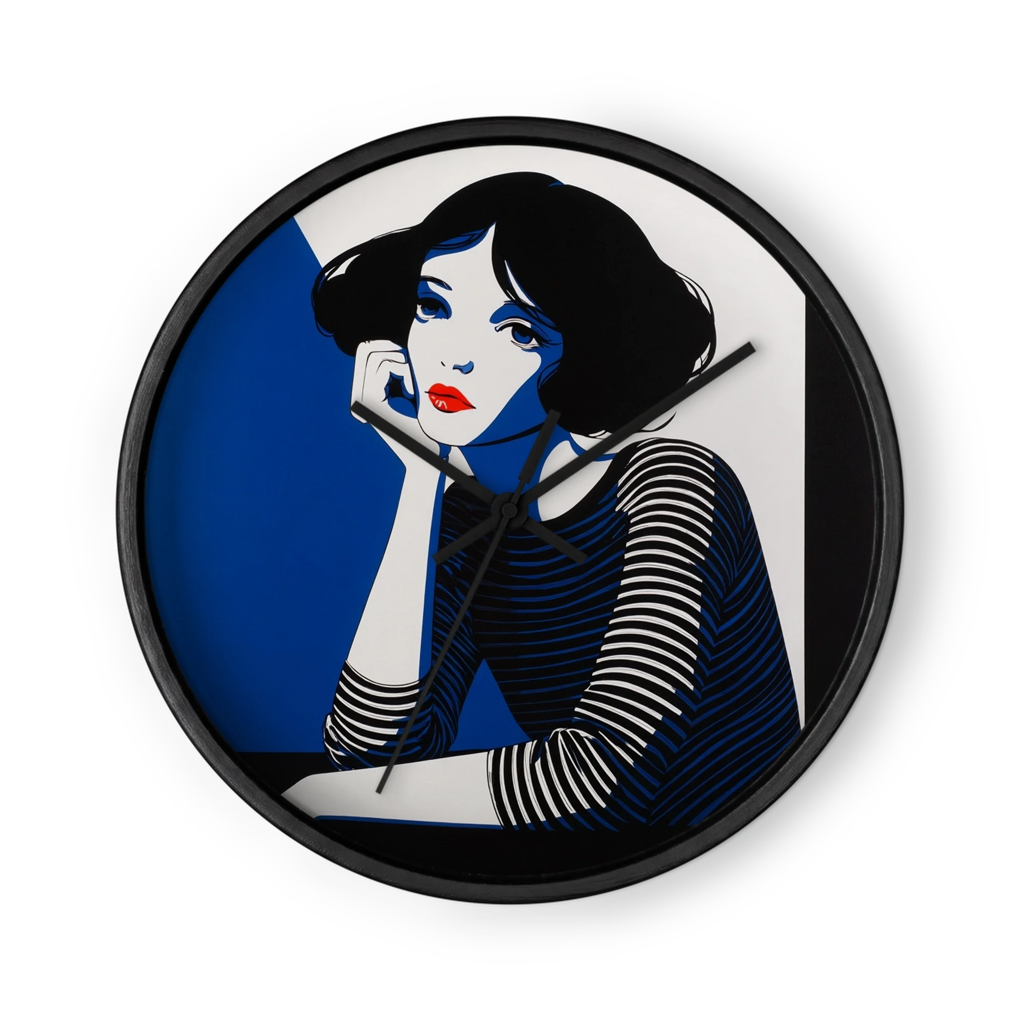 Woman in Blue and Stripes