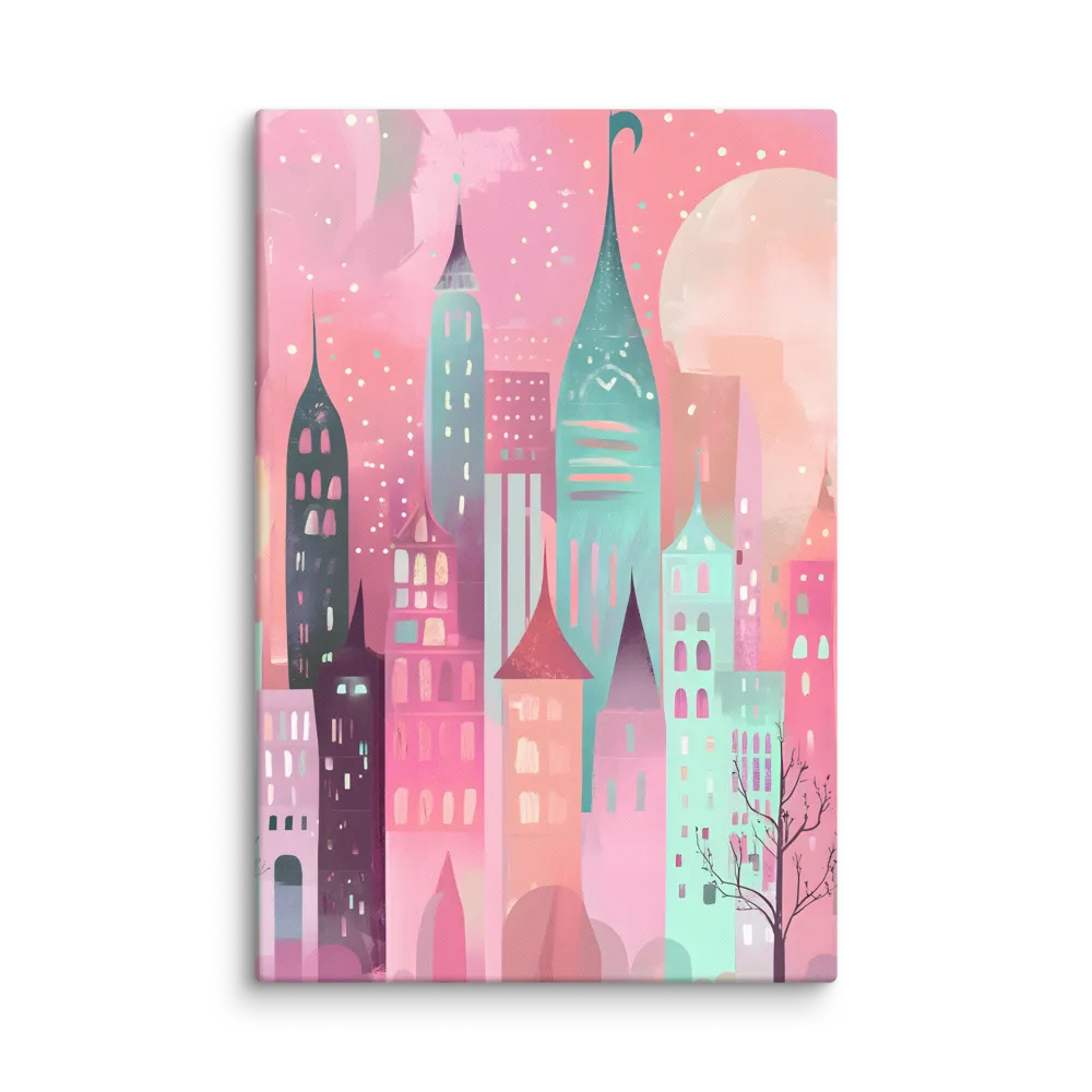 Dreamy Pastel Cityscape 
 Canvas | 40″x 60″