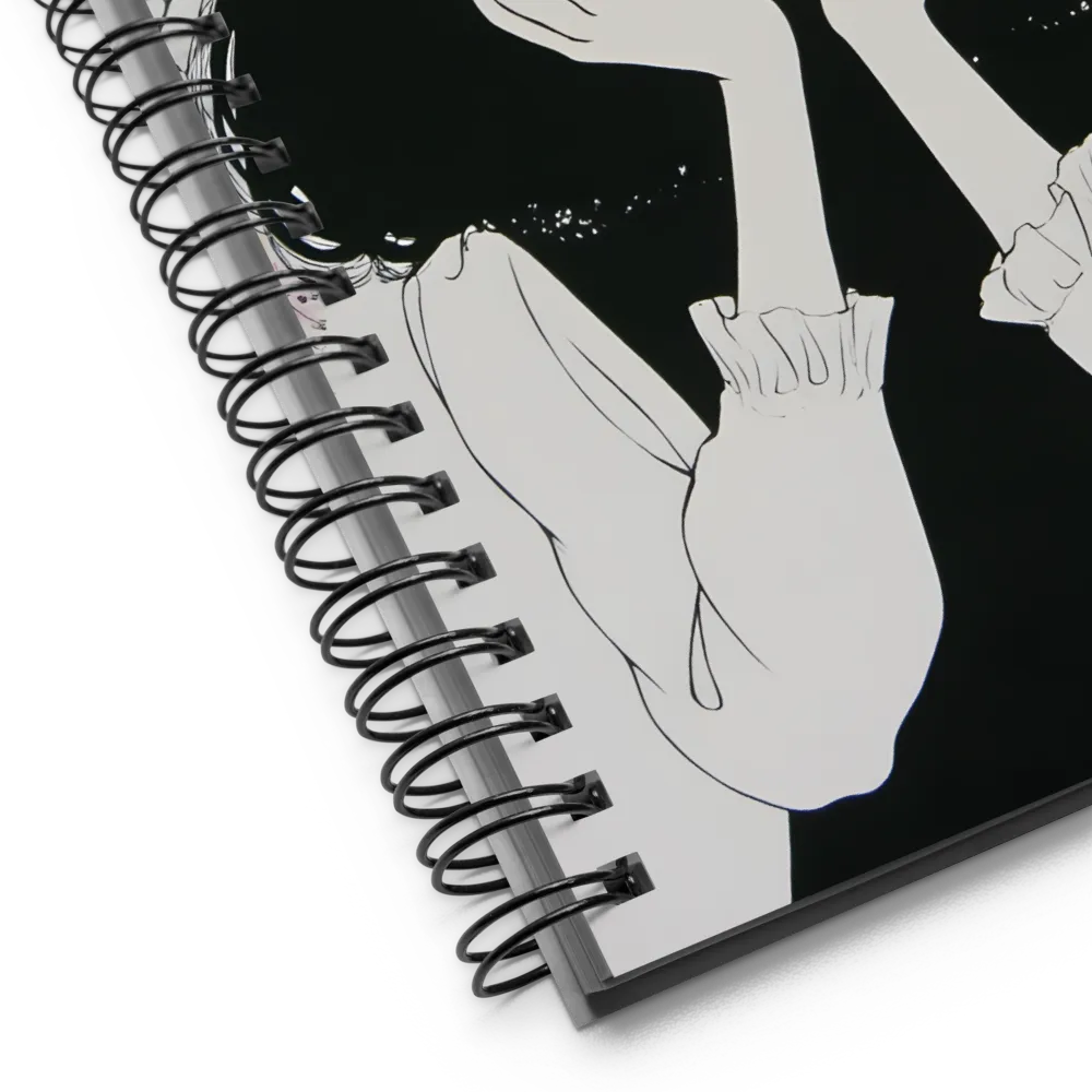 Pensive Gaze, Floral Crown 
 Spiral Notebook | 140 pages