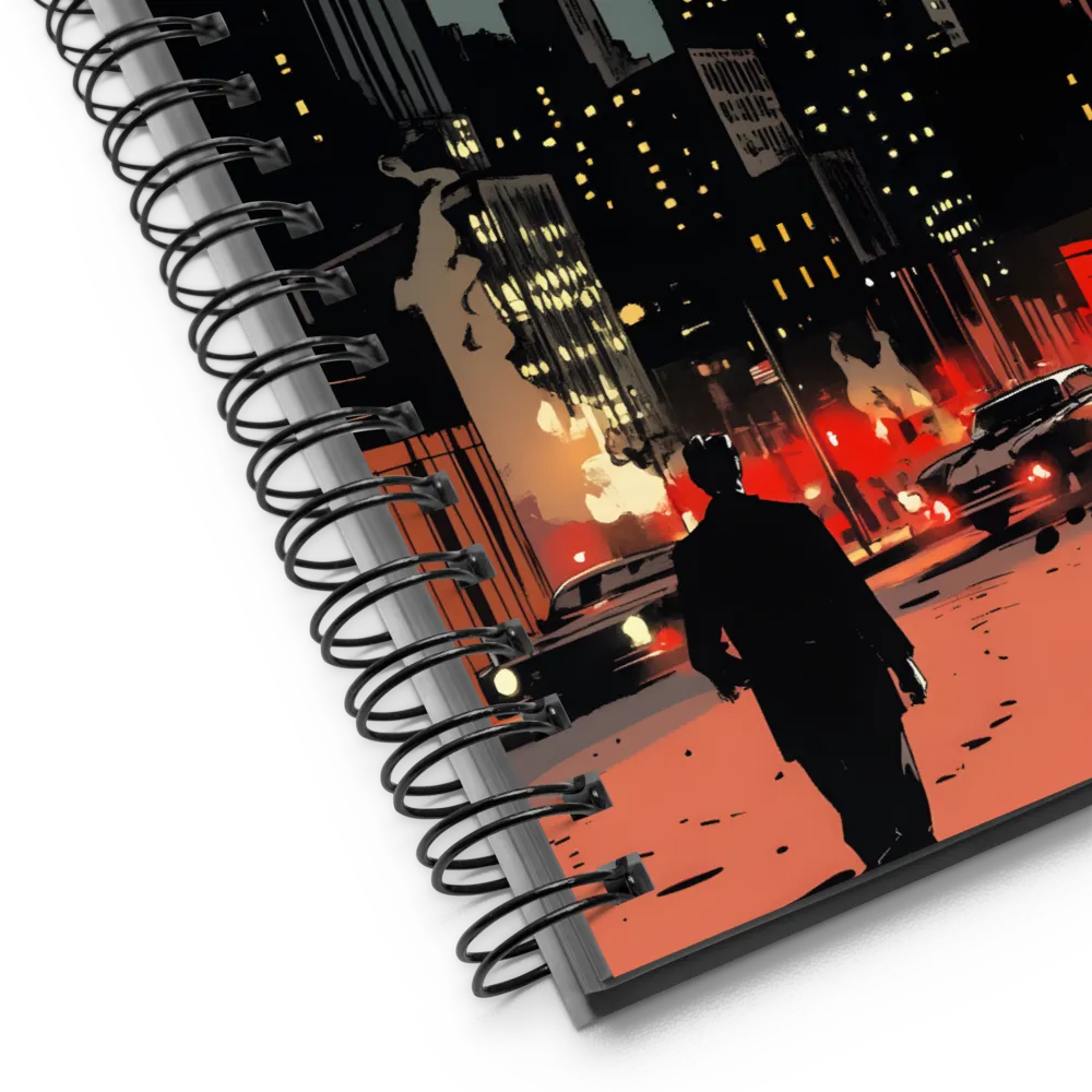 Urban Noir Nightscape 
 Spiral Notebook | 140 pages